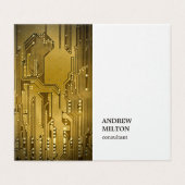 Minimale consultant voor Elegant White Gold Circui Visitekaartje (Buitenkant ongevouwen)