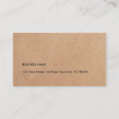 Minimale consultant voor elegante PRINTED Kraft Pa Visitekaartje (Achterkant)