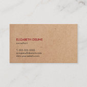 Minimale consultant voor elegante PRINTED Kraft Pa Visitekaartje (Voorkant)