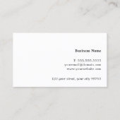 Minimale consultant voor Faux Silver Visitekaartje (Achterkant)