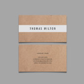 Minimale consultant voor lichte grijze stripe kraf visitekaartje