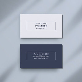 Minimale consultant voor schoon blauw Lijst Visitekaartje