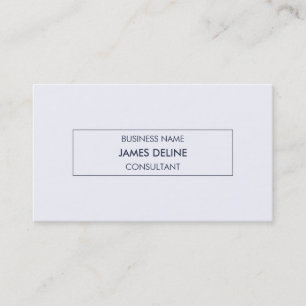 Minimale consultant voor schoon blauw Lijst Visitekaartje