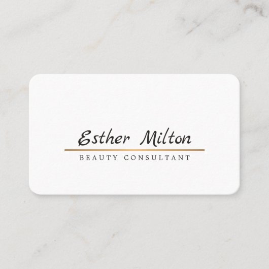 Minimale consultant voor whitepaper koper-line visitekaartje (Voorkant)