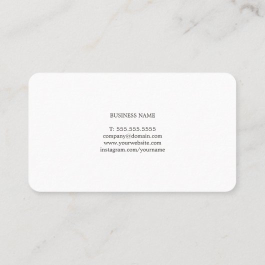 Minimale consultant voor whitepaper koper-line visitekaartje (Achterkant)