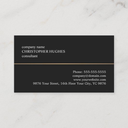 Minimale consultant voor zwarte kopieerprinters visitekaartje (Voorkant)