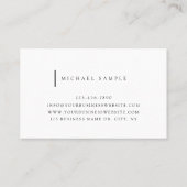 Minimale consultatie van het bedrijf Modern Typogr Visitekaartje (Achterkant)