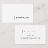 Minimale consultatie van het bedrijf Modern Typogr Visitekaartje (Voorkant / Achterkant)