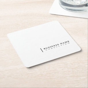 Minimale consultatie voor moderne typografie kartonnen onderzetters