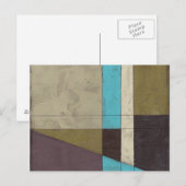 Minimale contemporay-schildering met diepe kleur briefkaart (Voorkant / Achterkant)