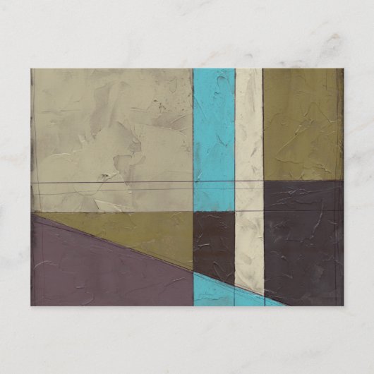 Minimale contemporay-schildering met diepe kleur briefkaart (Voorkant)