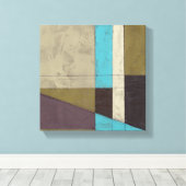 Minimale contemporay-schildering met diepe kleur canvas afdruk (Insitu (Houten vloer))