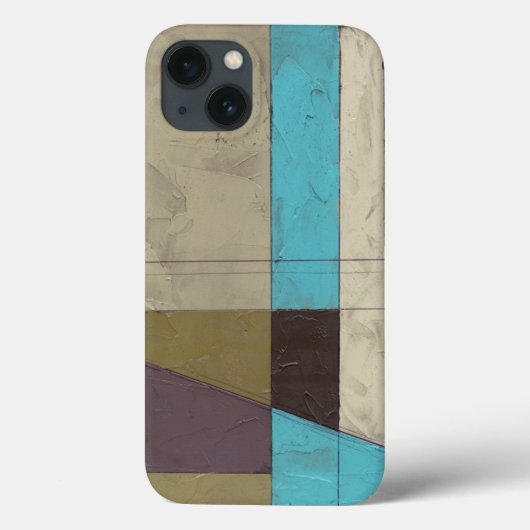 Minimale contemporay-schildering met diepe kleur Case-Mate iPhone case (Achterkant)