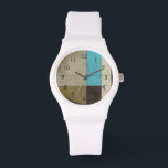 Minimale contemporay-schildering met diepe kleur horloge<br><div class="desc">Wat krijg je als je een minimalistische duif mengt met diepe,  rijke kleur? Je krijgt dit wonderlijk hedendaagse Jennifer Goldberger schilderij. Plum,  lichtblauw en grijs mengen samen om dit stuk tot leven te brengen. Koop vandaag nog je kopie!</div>