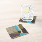 Minimale contemporay-schildering met diepe kleur kartonnen onderzetters (Insitu)