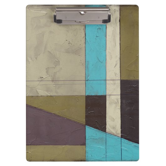 Minimale contemporay-schildering met diepe kleur klembord (Voorkant)