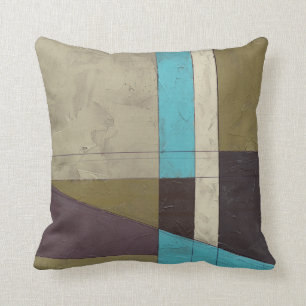 Minimale contemporay-schildering met diepe kleur kussen