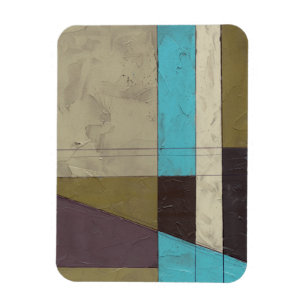 Minimale contemporay-schildering met diepe kleur magneet