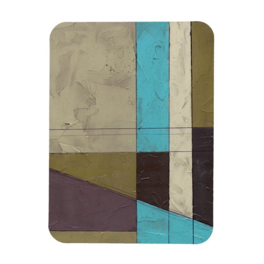 Minimale contemporay-schildering met diepe kleur magneet (Verticaal)