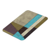 Minimale contemporay-schildering met diepe kleur magneet (Linkerzijde)