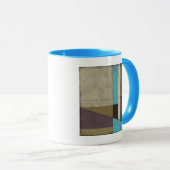 Minimale contemporay-schildering met diepe kleur mok (Voorkant rechts)