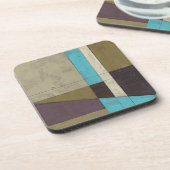 Minimale contemporay-schildering met diepe kleur onderzetter (Linkerzijde)