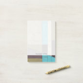 Minimale contemporay-schildering met diepe kleur post-it® notes (Op bureau)