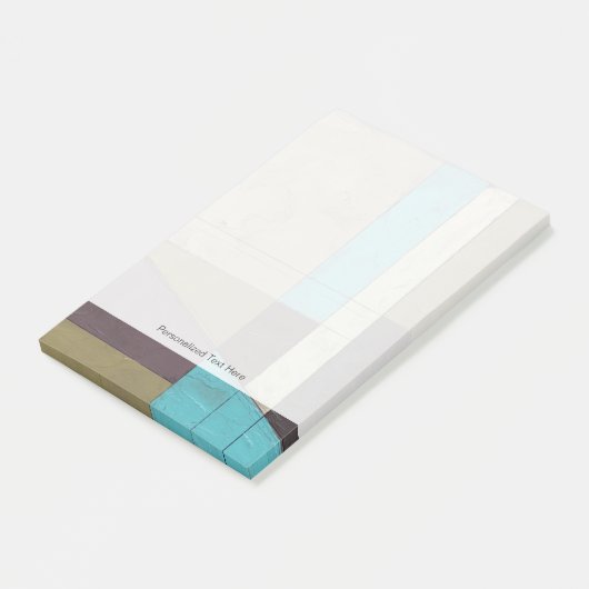 Minimale contemporay-schildering met diepe kleur post-it® notes (Schuin)