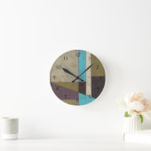 Minimale contemporay-schildering met diepe kleur ronde klok (Huis)