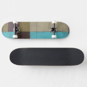 Minimale contemporay-schildering met diepe kleur skateboard (Horizontaal)
