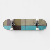 Minimale contemporay-schildering met diepe kleur skateboard (Horizontaal)