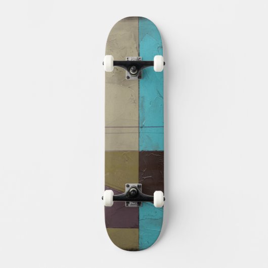 Minimale contemporay-schildering met diepe kleur skateboard (Voorkant)