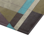 Minimale contemporay-schildering met diepe kleur snijplank (Hoek)