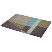 Minimale contemporay-schildering met diepe kleur snijplank (Hoek)