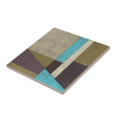 Minimale contemporay-schildering met diepe kleur tegeltje (Zijkant)