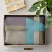 Minimale contemporay-schildering met diepe kleur tissuepapier (Geschenk)