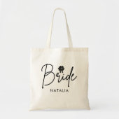 Minimale Coquette Bow Script Bride Tote Bag (Voorkant)