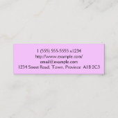 Minimale Cosmeticiaanse Visitekaartje (Achterkant)