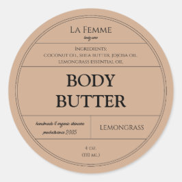 Minimale cosmetische huidbedekking ronde sticker