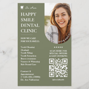 Minimale cosmetische tandarts Tandheelkundige sali Flyer