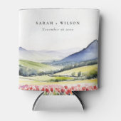 Minimale Country Spring Floral Landschap Trouwen i Blikjeskoeler (Voorkant)