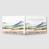 Minimale Country Spring Floral Landschap Trouwen i Gastenboek (Volledig)