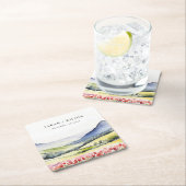 Minimale Country Spring Floral Landschap Trouwen i Kartonnen Onderzetters (Insitu)