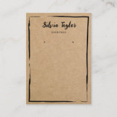 Minimale Craft Paper Oorring lijst Display Toevoeg Visitekaartje (Voorkant)