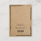 Minimale Craft Paper Oorring lijst Display Toevoeg Visitekaartje (Achterkant)