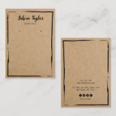 Minimale Craft Paper Oorring lijst Display Toevoeg Visitekaartje (Voorkant / Achterkant)