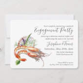 Minimale Crawfish Kook Rehearsal Dinner Oceaanblau Kaart (Voorkant)