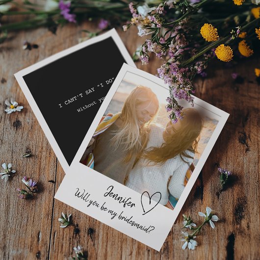 Minimale creditcard voor mijn bridesmaid-voorstel save the date