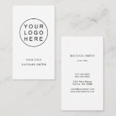 Minimale Creëer uw eigen Logo Visitekaartje (Voorkant / Achterkant)