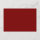 Minimale Crimson Red Border QR Code Wedding RSVP Informatiekaartje (Achterkant)